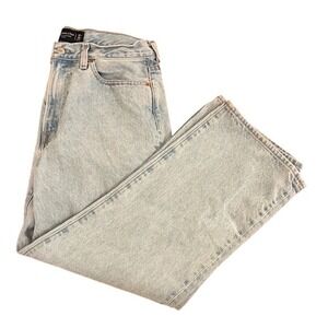 Abercrombie & Fitch Baggy Fit Rigid Denim Jeans Light Wash Mens 30x30
